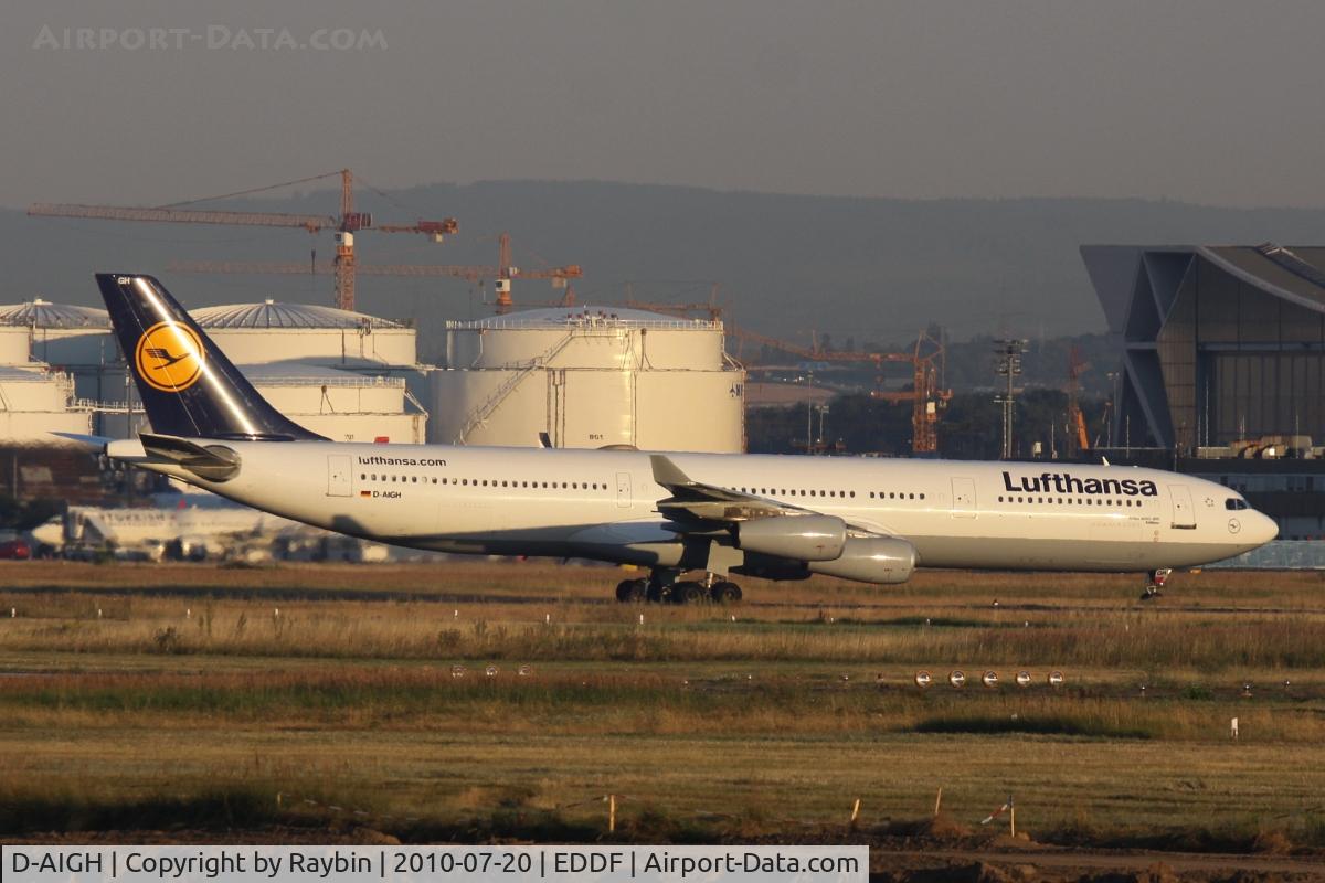 D-AIGH, 1994 Airbus A340-311 C/N 052, morning traffic at FRA
