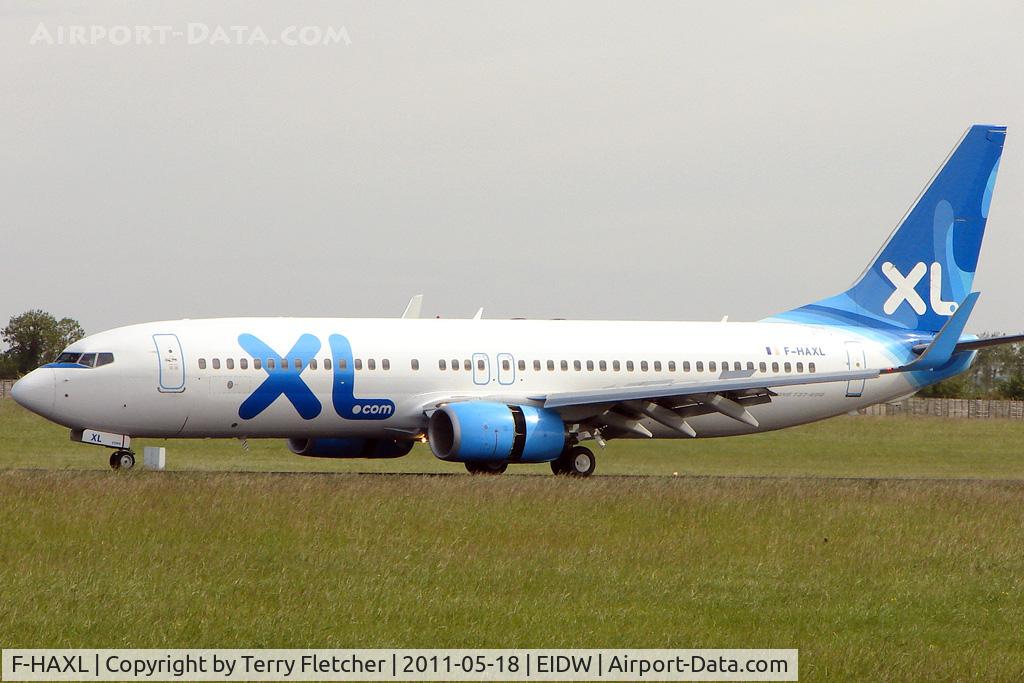 F-HAXL, 2008 Boeing 737-8Q8 C/N 35279, Football Charter in connection with the 2011 EUFA Cup Final held in Dublin between Portuguese teams , Porto and Braga