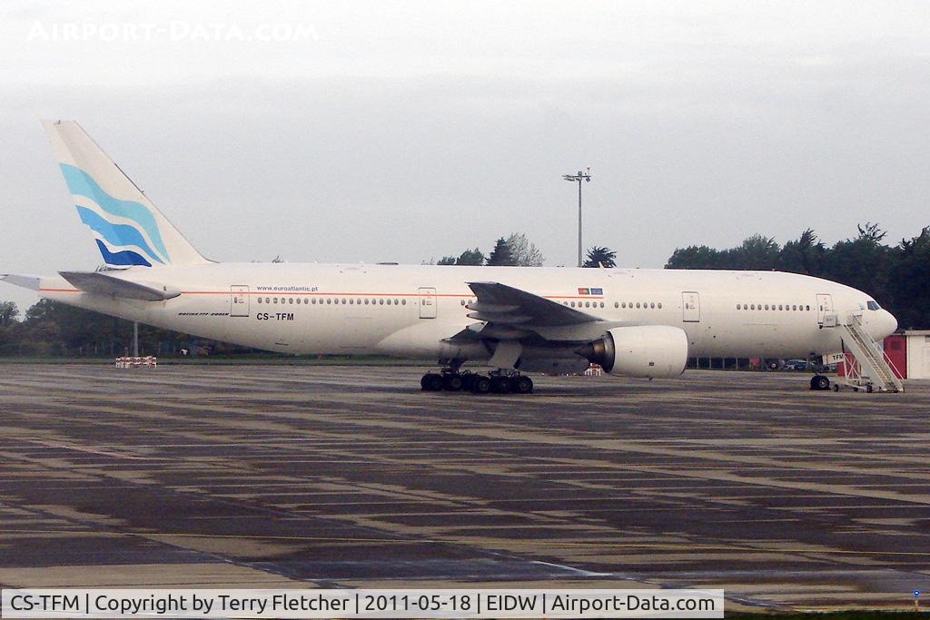 CS-TFM, 1998 Boeing 777-212/ER C/N 28513, Football Charter in connection with the 2011 EUFA Cup Final held in Dublin between Portuguese teams , Porto and Braga