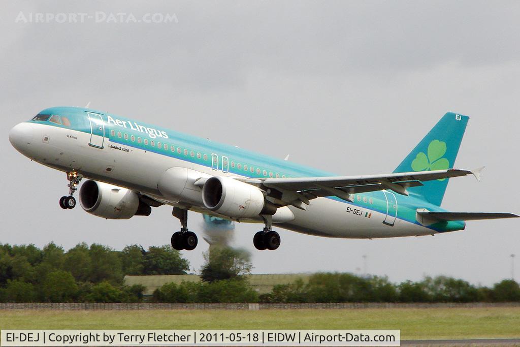 EI-DEJ, 2005 Airbus A320-214 C/N 2364, Aer Lingus A320 lifts off from Dublin