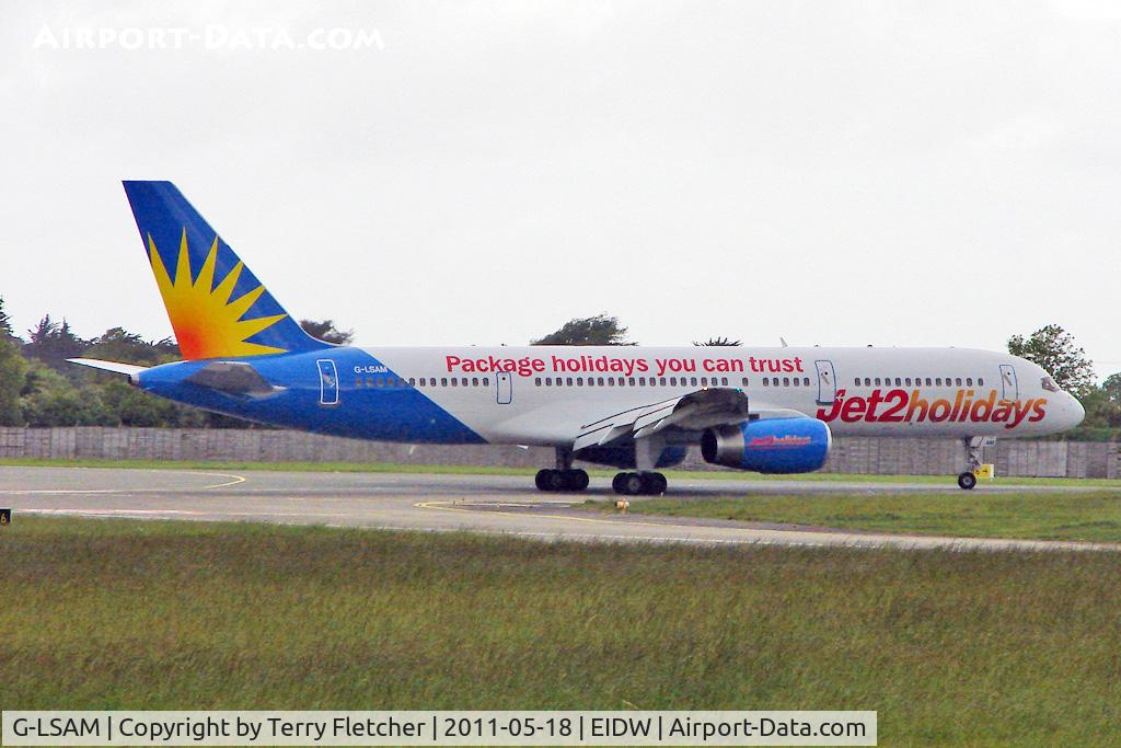 G-LSAM, 1992 Boeing 757-204 C/N 26966, Football Charter in connection with the 2011 EUFA Cup Final held in Dublin between Portuguese teams , Porto and Braga
