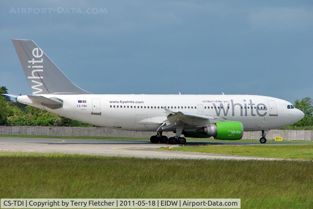 CS-TDI, 1991 Airbus A310-308 C/N 573, Football Charter in connection with the 2011 EUFA Cup Final held in Dublin between Portuguese teams , Porto and Braga