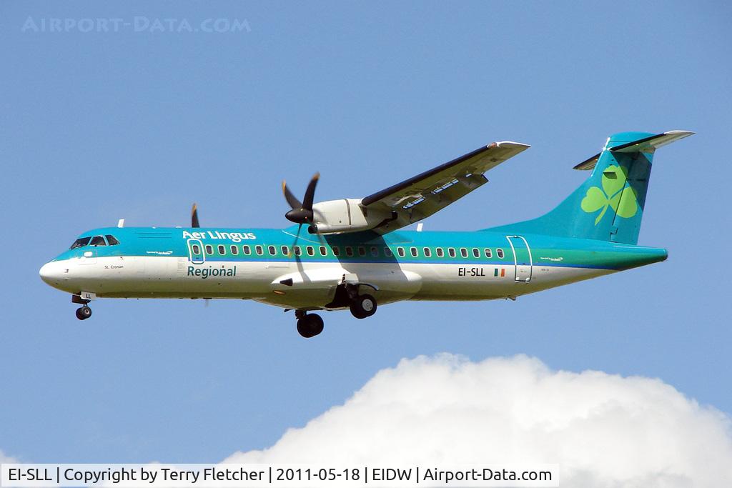 EI-SLL, 1994 ATR 72-212 C/N 387, Aer Arran ATR 72 on short finals at Dublin