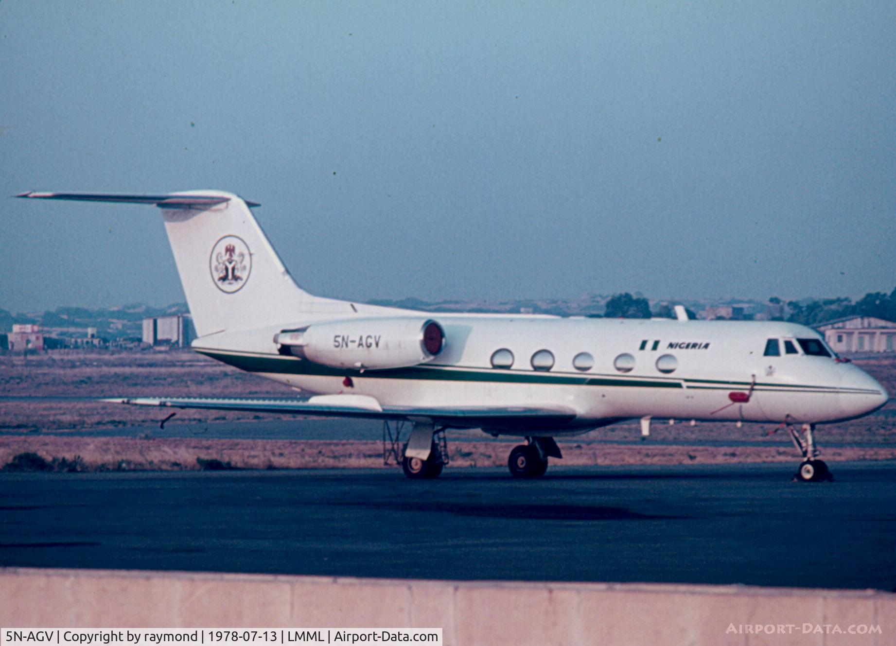 5N-AGV, 1976 Grumman G-1159 Gulfstream II C/N 177, GulfstreamII 5N-AGV Govt of Nigeria