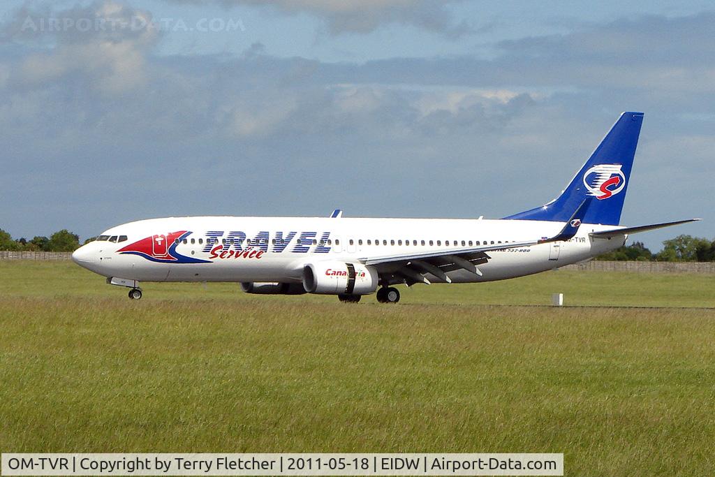OM-TVR, 2011 Boeing 737-86N C/N 38018, New Travel Services aircraft in Dublin