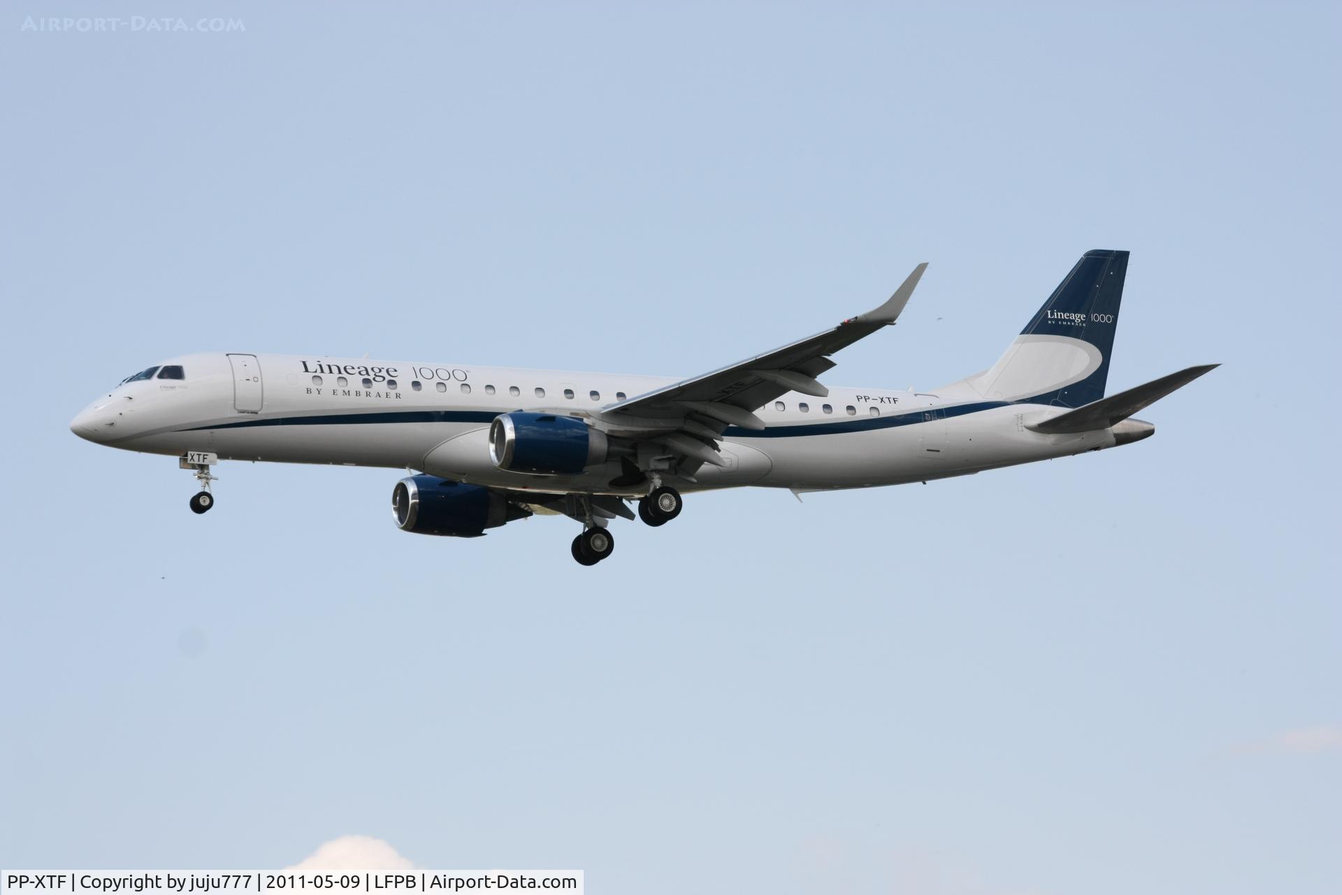 PP-XTF, Embraer ERJ-190-100ECJ Lineage 1000 C/N 19000159, on transit at Le Bourget