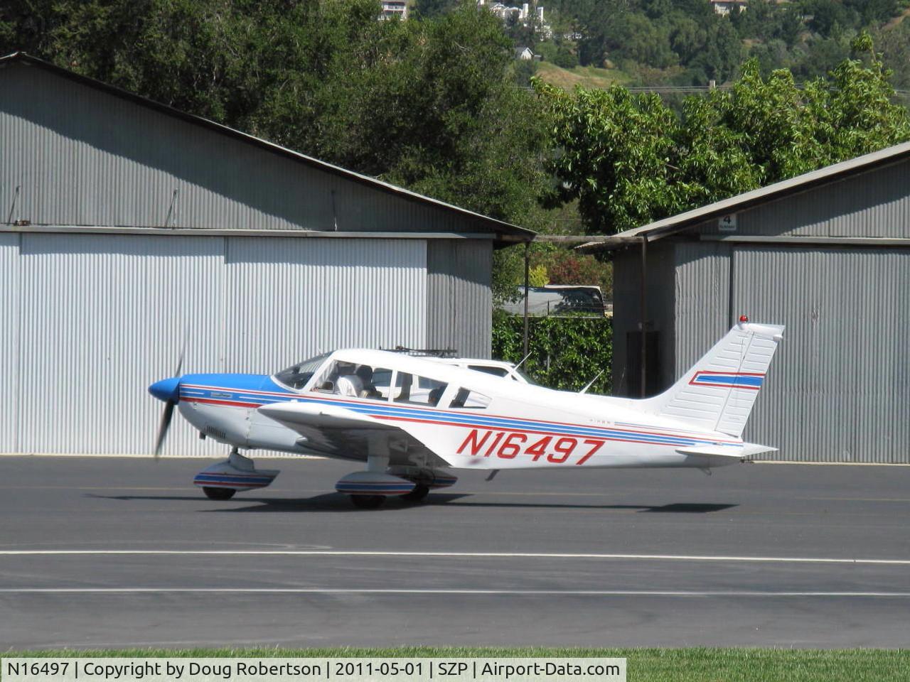 N16497, 1973 Piper PA-28-235 Cherokee Charger C/N 28-7310101, 1973 Piper PA-28-235 CHEROKEE CHARGER, Lycoming O-540-D4B5 235 Hp, taxi
