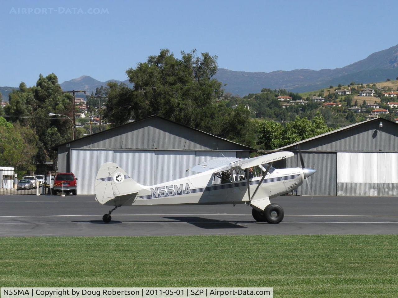 N55MA, 2005 Aviat A-1B Husky C/N 2316, 2005 Aviat A-1B HUSKY, Lycoming O-360 180 Hp, takeoff roll Rwy 22