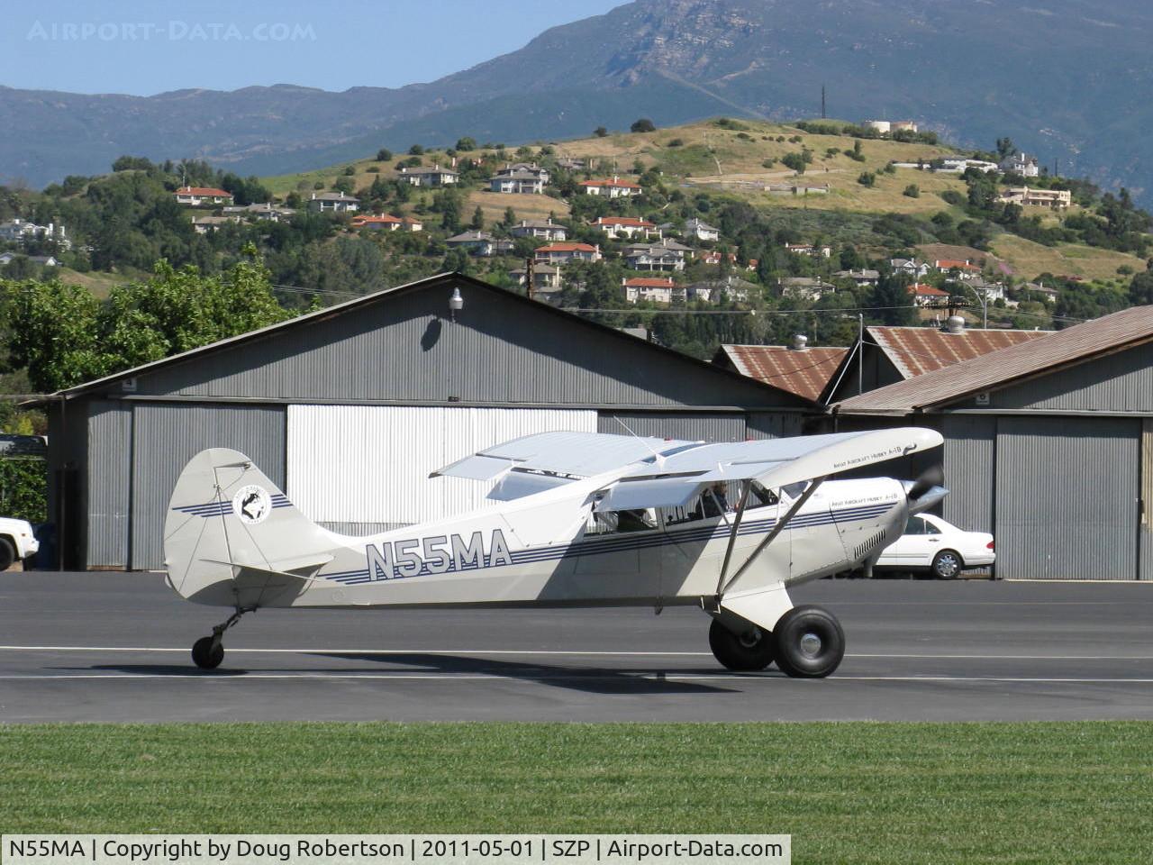 N55MA, 2005 Aviat A-1B Husky C/N 2316, 2005 Aviat A-1B HUSKY, Lycoming O-360 180 Hp, landing roll Rwy 04