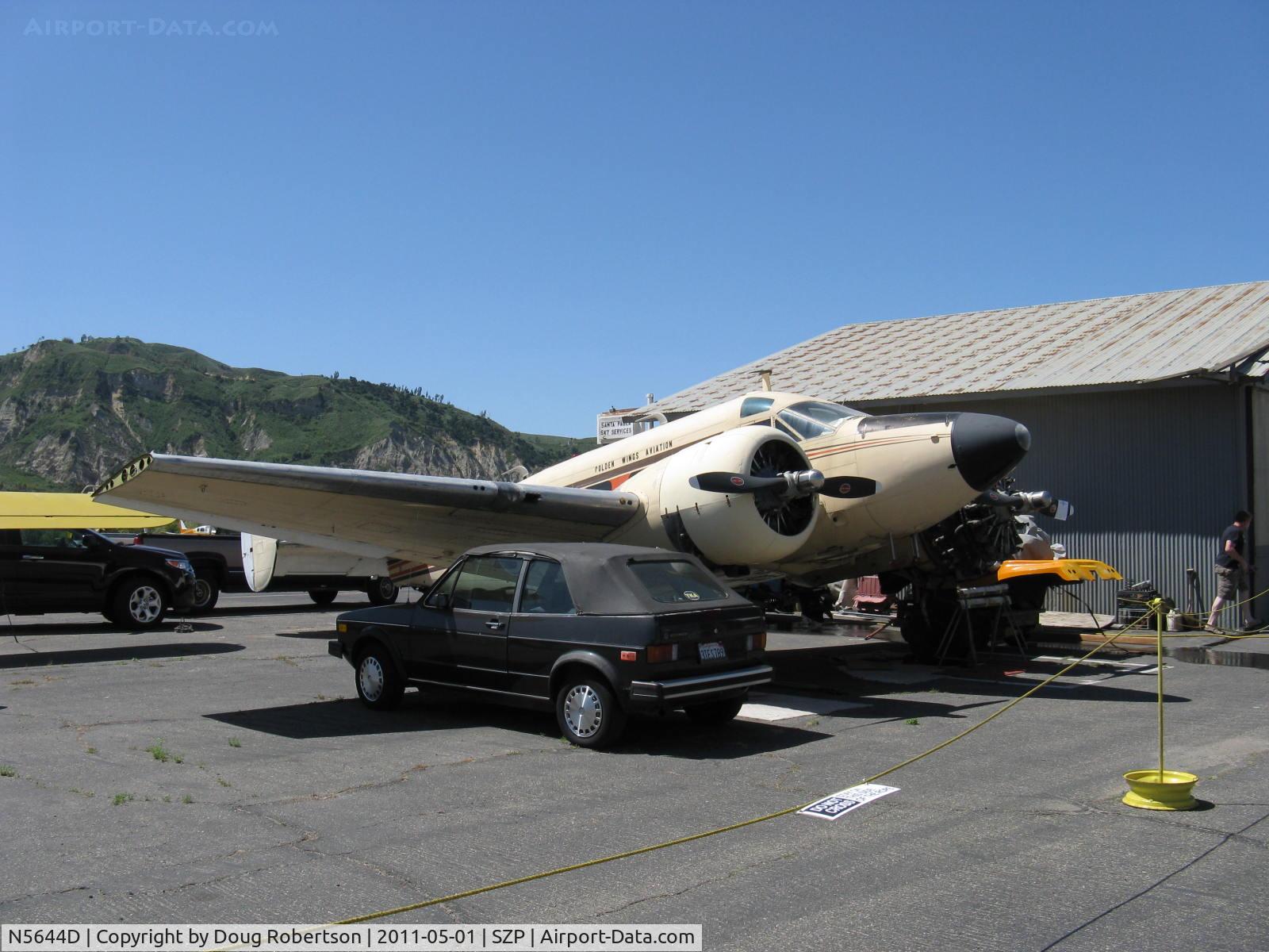 N5644D, 1958 Beech E18S-9700 C/N BA-360, 1958 Beech SUPER E18S, two P&W R-985 Wasp Jrs 450 Hp each, in maintenance