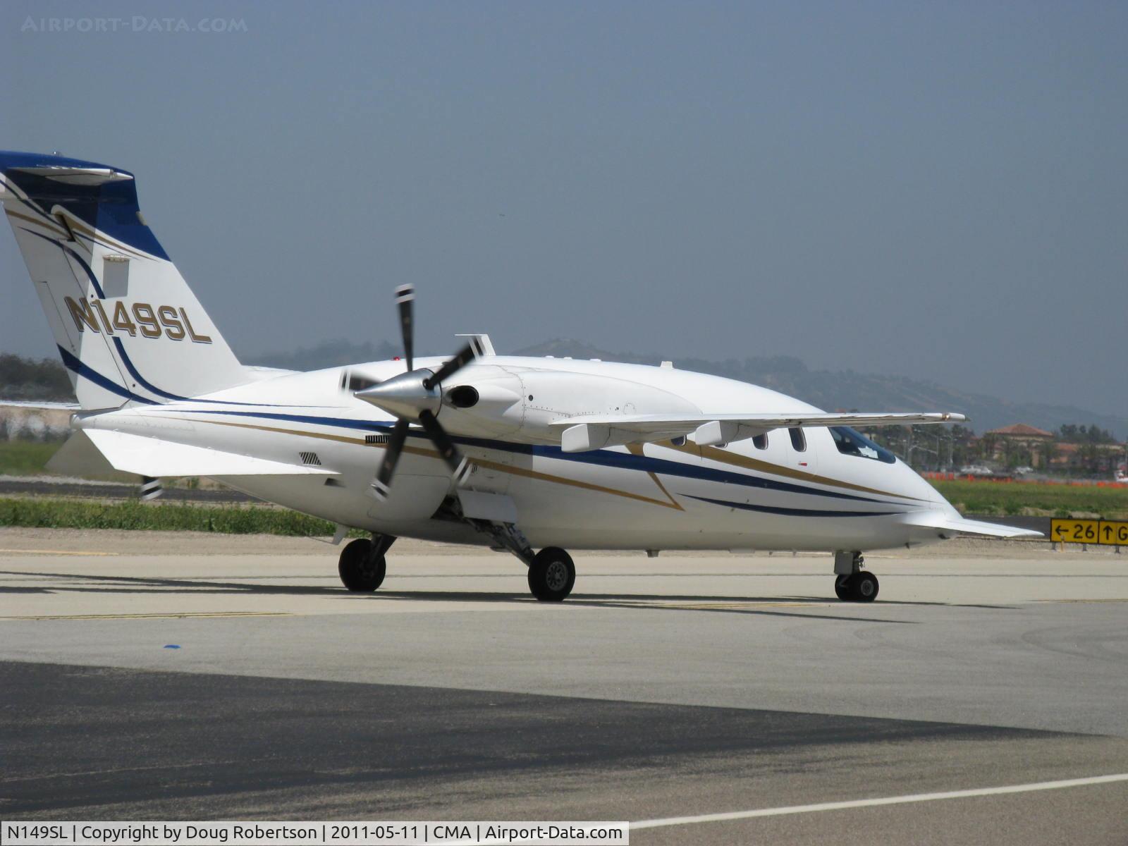 N149SL, 2003 Piaggio P-180 C/N 1077, 2003 Piaggio P.180 AVANTI canard, two P&W(C)PT6A-66 850 shp each Turboprops driving 5 blade CS Hartzell pusher props, taxi