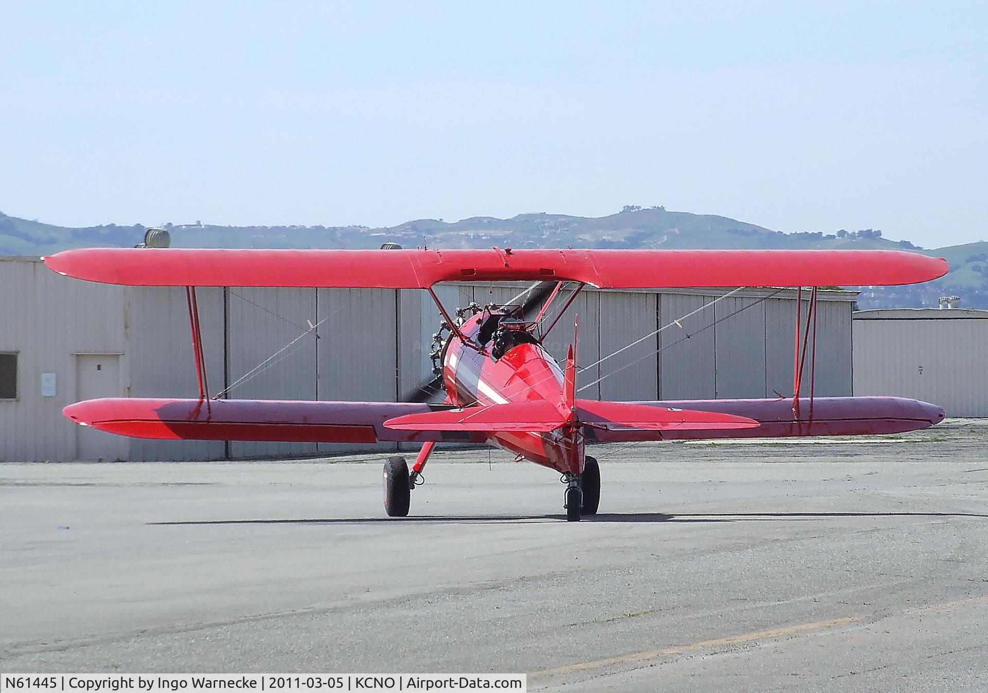 N61445, 1941 Boeing B75 C/N 75-1335, Boeing (Stearman) B75 Kaydet at the Planes of Fame Air Museum, Chino CA