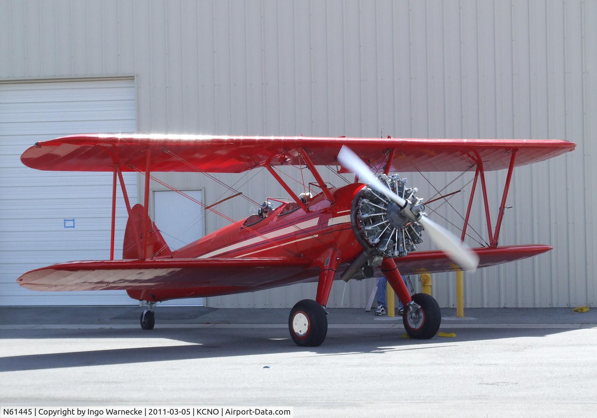N61445, 1941 Boeing B75 C/N 75-1335, Boeing (Stearman) B75 Kaydet at the Planes of Fame Air Museum, Chino CA