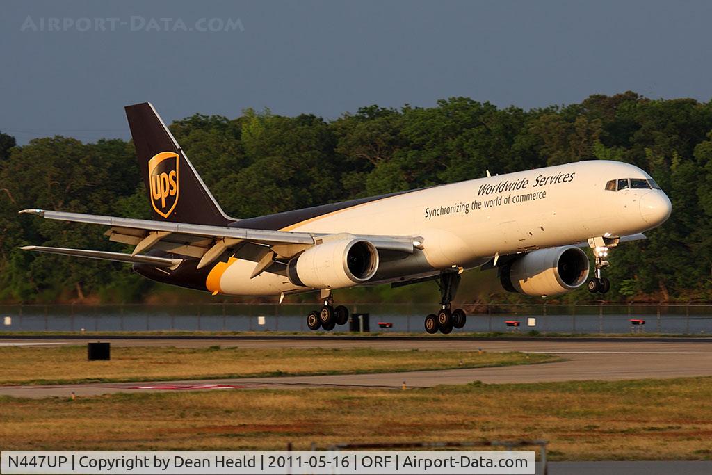 N447UP, 1994 Boeing 757-24APF C/N 27736, Landing RWY 23 from Louisville.