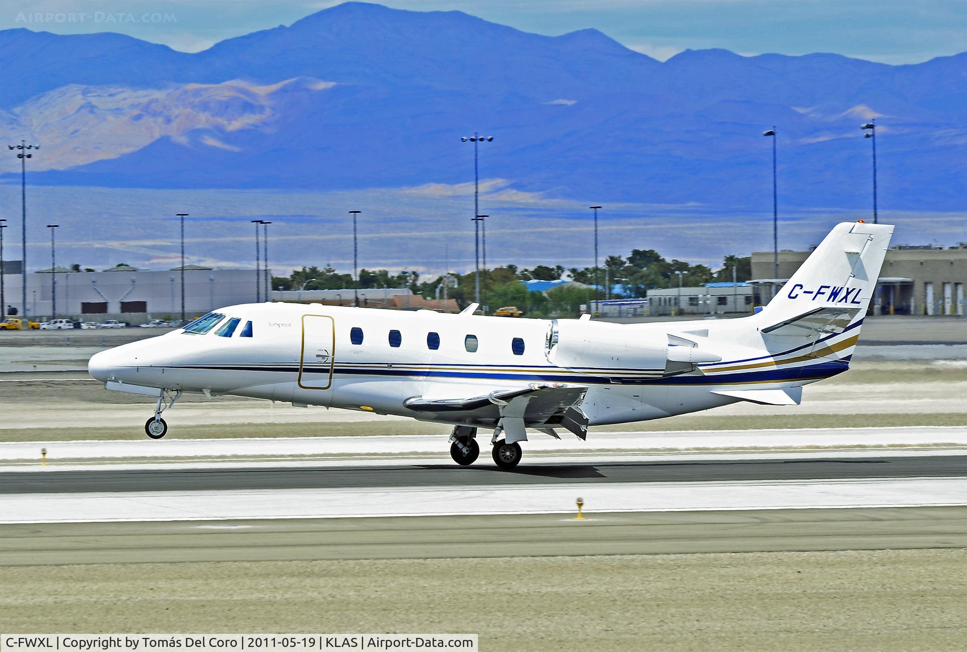 C-FWXL, 2007 Cessna 560XLS Citation Excel C/N 560-5691, C-FWXL 2007 Cessna 560XL C/N 560-5691

Las Vegas - McCarran International (LAS / KLAS)
USA - Nevada, May 19, 2011
Photo: Tomás Del Coro