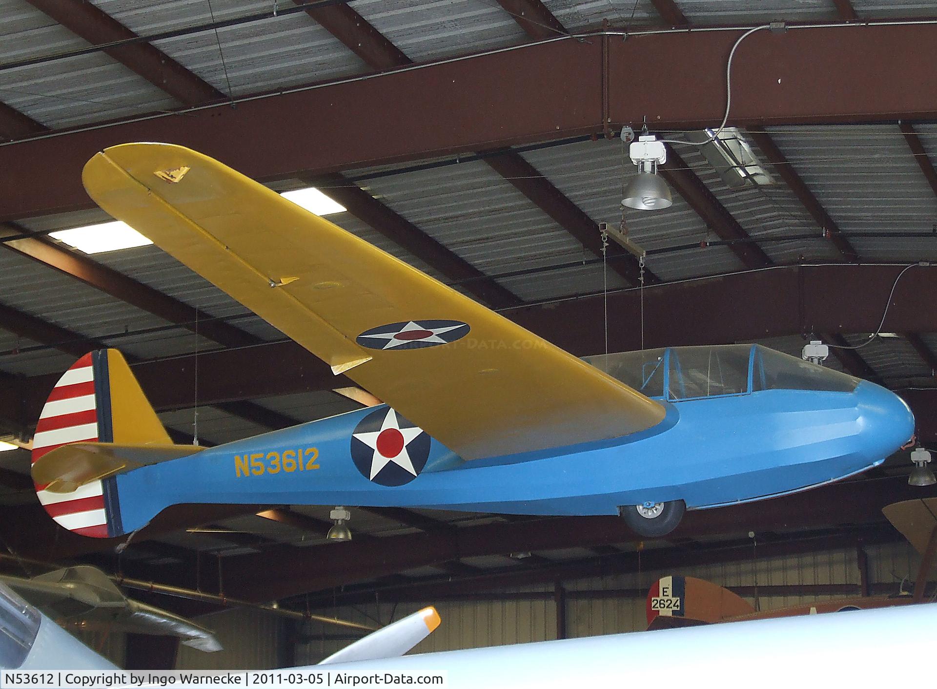 N53612, 1945 Laister-kauffman LK-10A C/N 9, Laister-Kauffman LK-10A / TG-4A at the Planes of Fame Air Museum, Chino CA