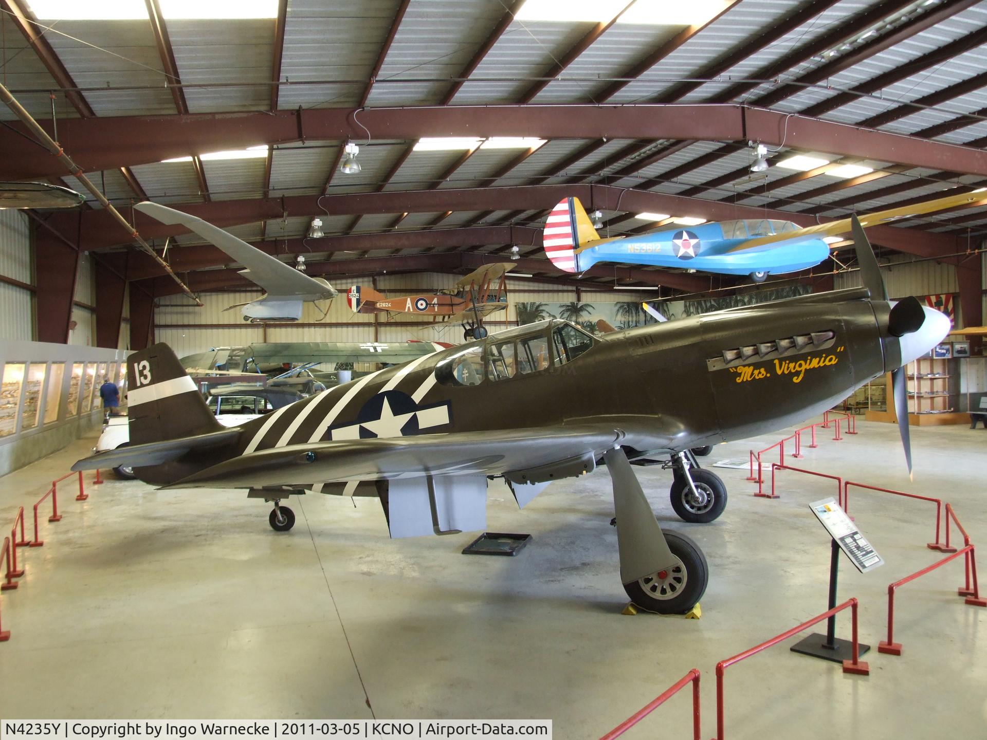 N4235Y, 1943 North American P-51A Mustang C/N MSN 99-22354, North American P-51A Mustang at the Planes of Fame Air Museum, Chino CA