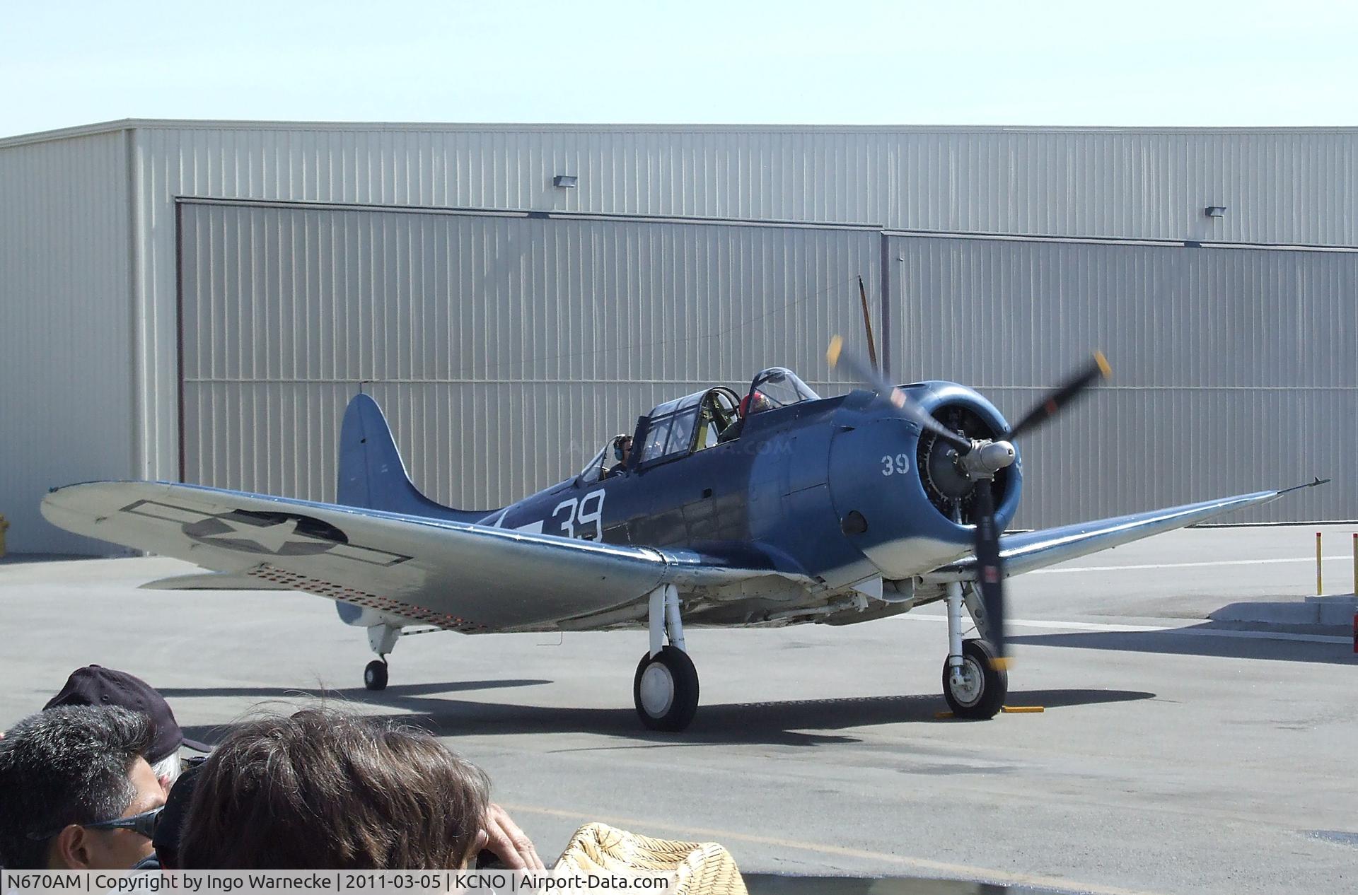 N670AM, 1993 Douglas SBD-5 Dauntless C/N 28536, Douglas SBD-5 Dauntless at the Planes of Fame Air Museum, Chino CA