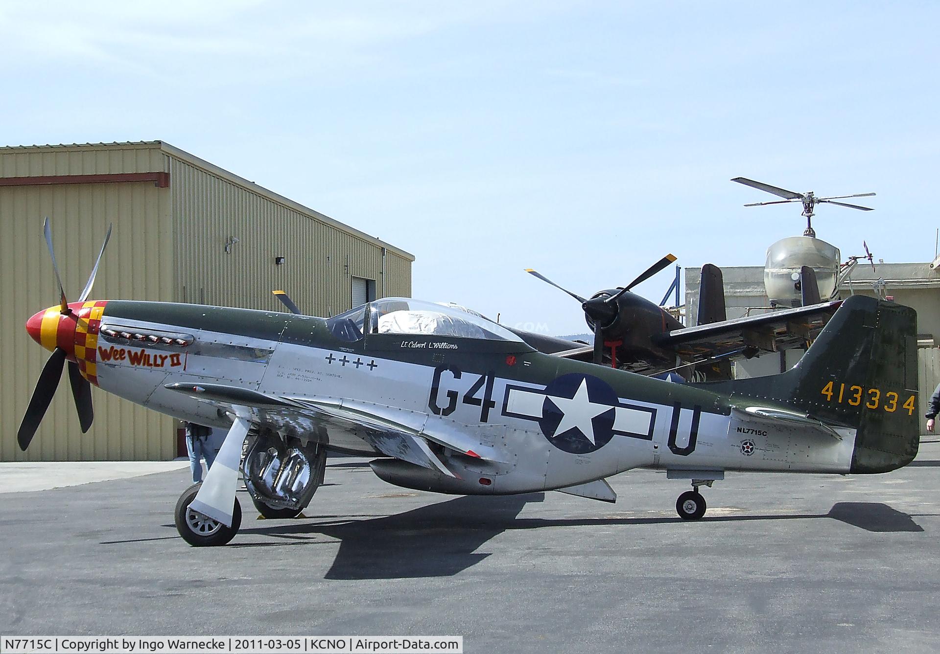 N7715C, 1944 North American P-51D C/N 44-84961A (124-44817), North American P-51D Mustang at the Planes of Fame Air Museum, Chino CA