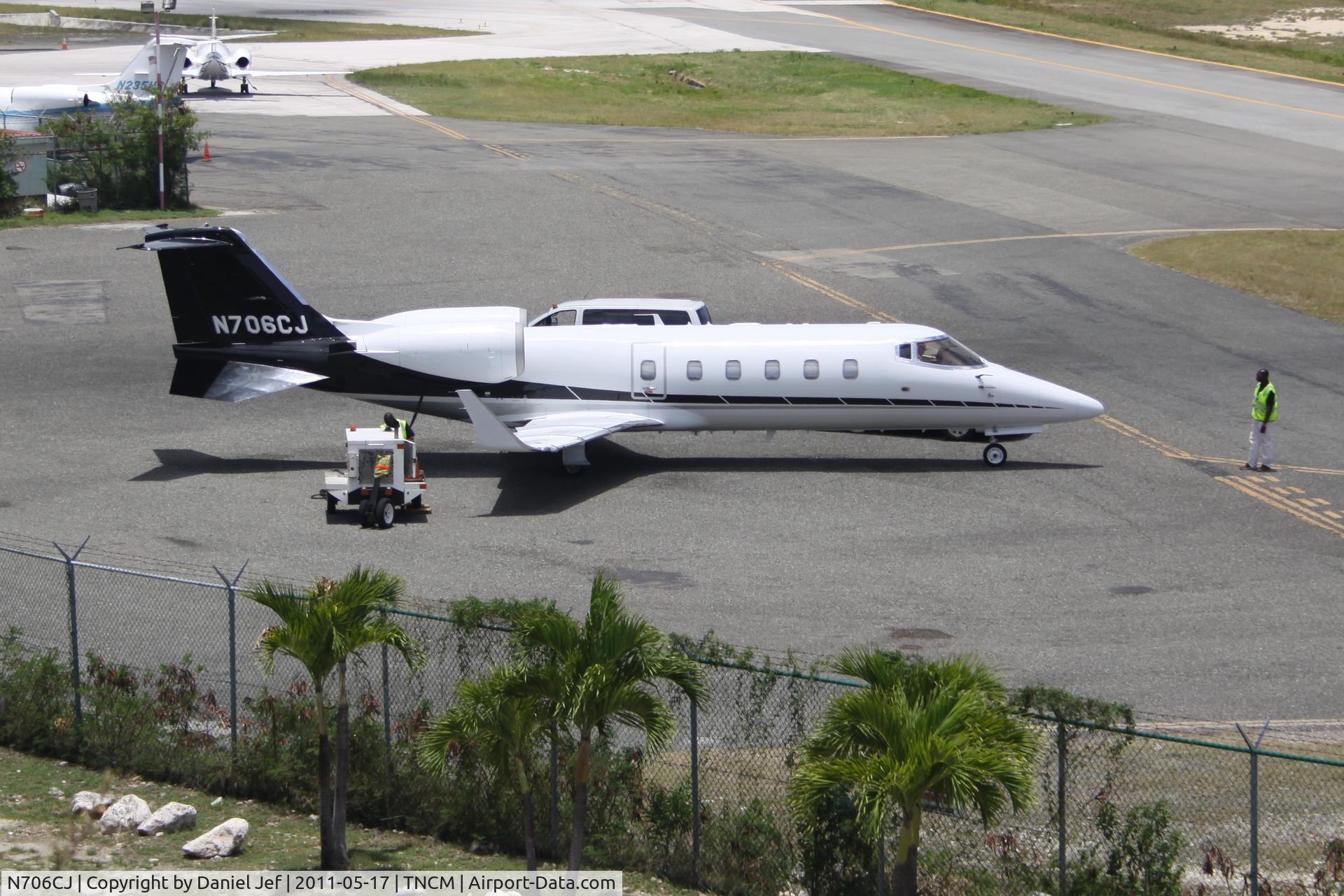 N706CJ, 2000 Learjet Inc 60 C/N 207, N706CJ at the cargo ramp at TNCM