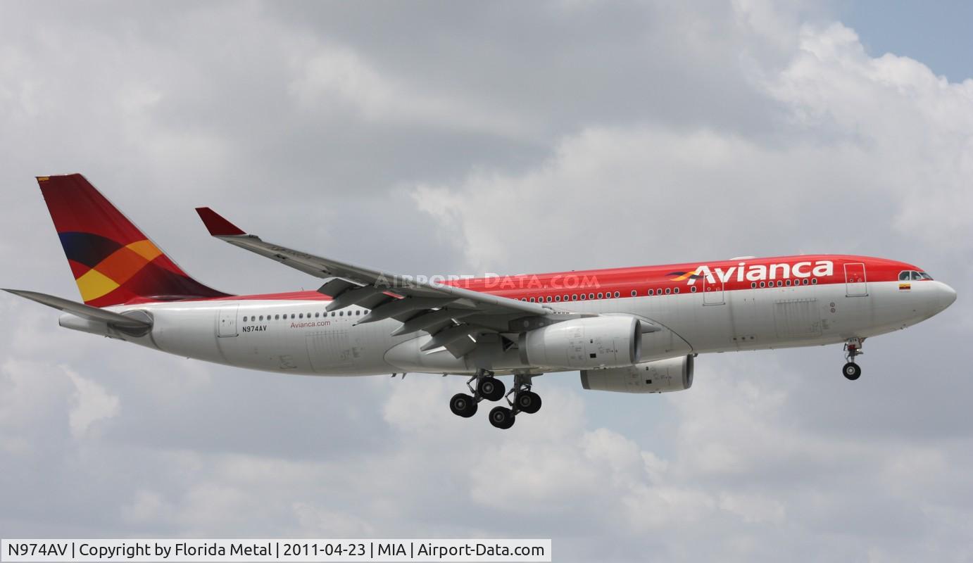 N974AV, 2011 Airbus A330-243 C/N 1208, Avianca A330