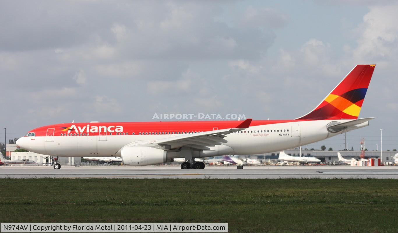 N974AV, 2011 Airbus A330-243 C/N 1208, Avianca A330