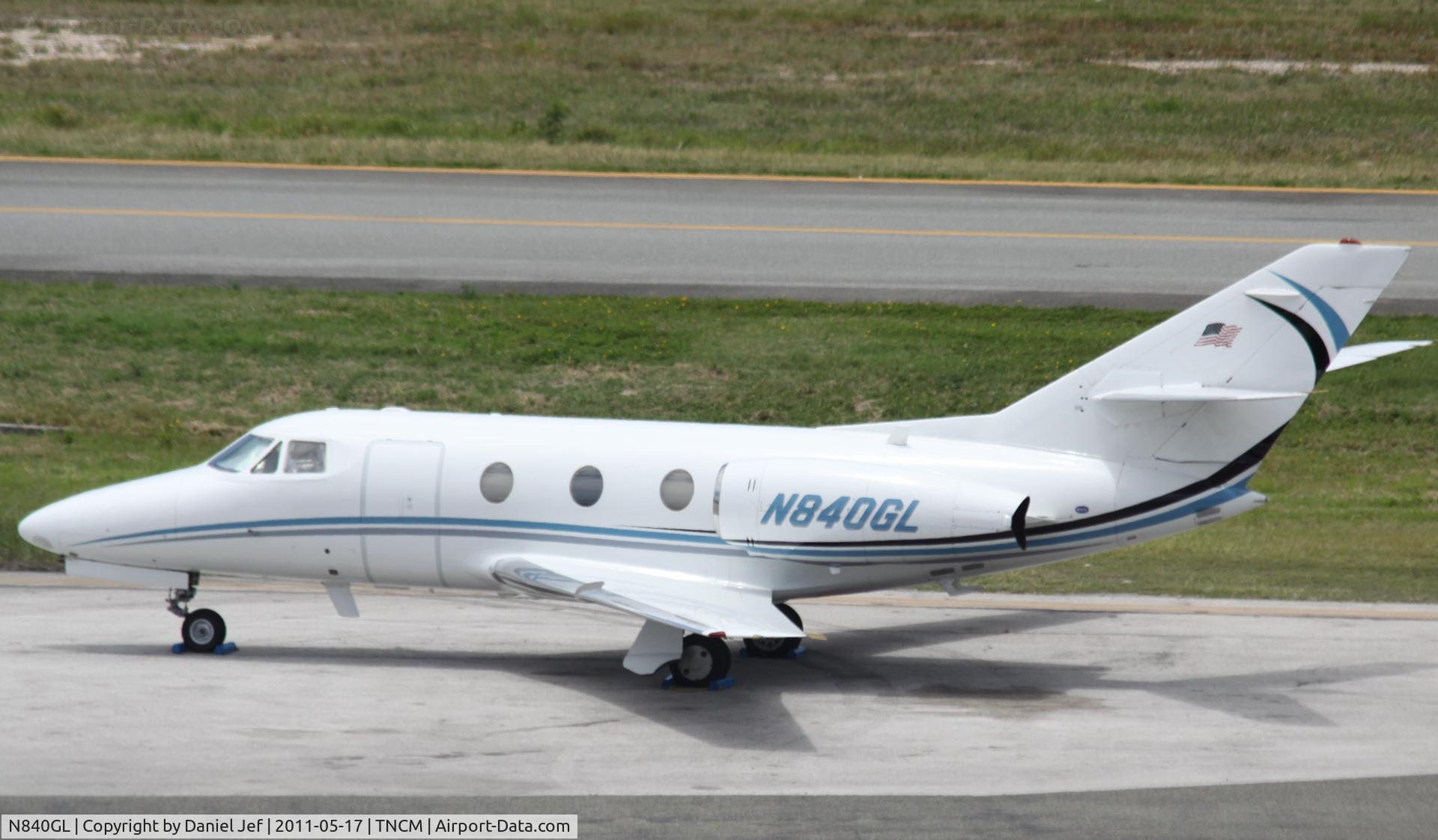 N840GL, 1977 Dassault Falcon 10 C/N 109, on the ramp at TNCM