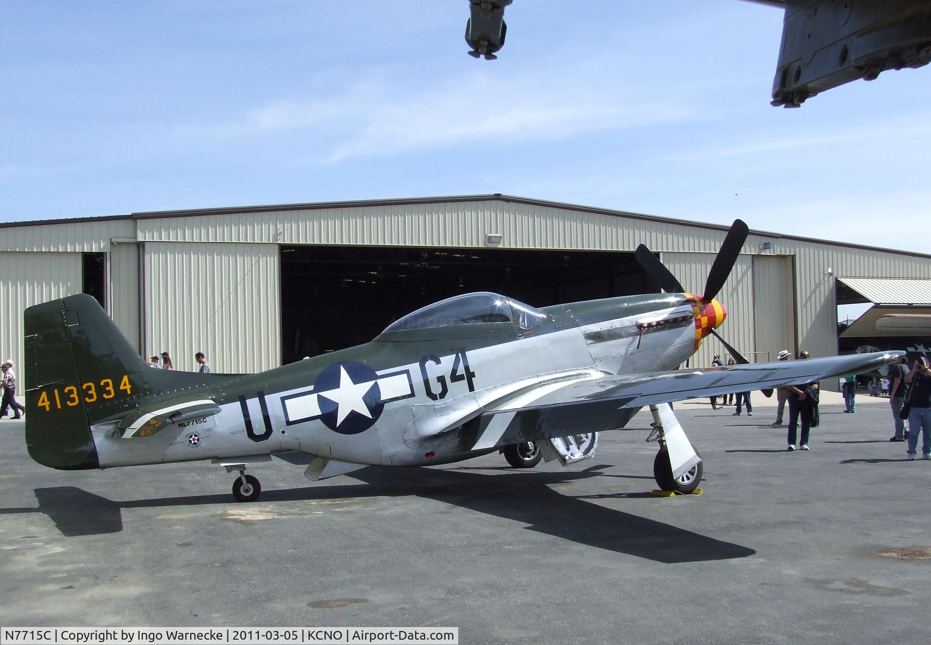 N7715C, 1944 North American P-51D C/N 44-84961A (124-44817), North American P-51D Mustang at the Planes of Fame Air Museum, Chino CA