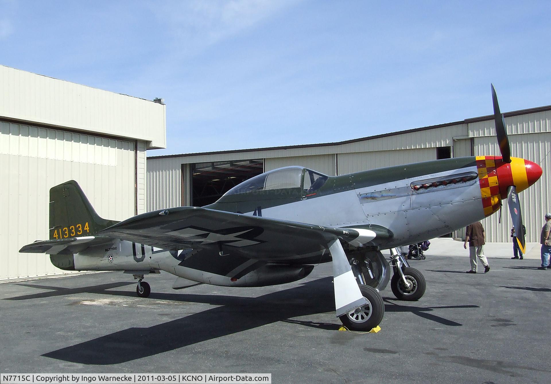 N7715C, 1944 North American P-51D C/N 44-84961A (124-44817), North American P-51D Mustang at the Planes of Fame Air Museum, Chino CA