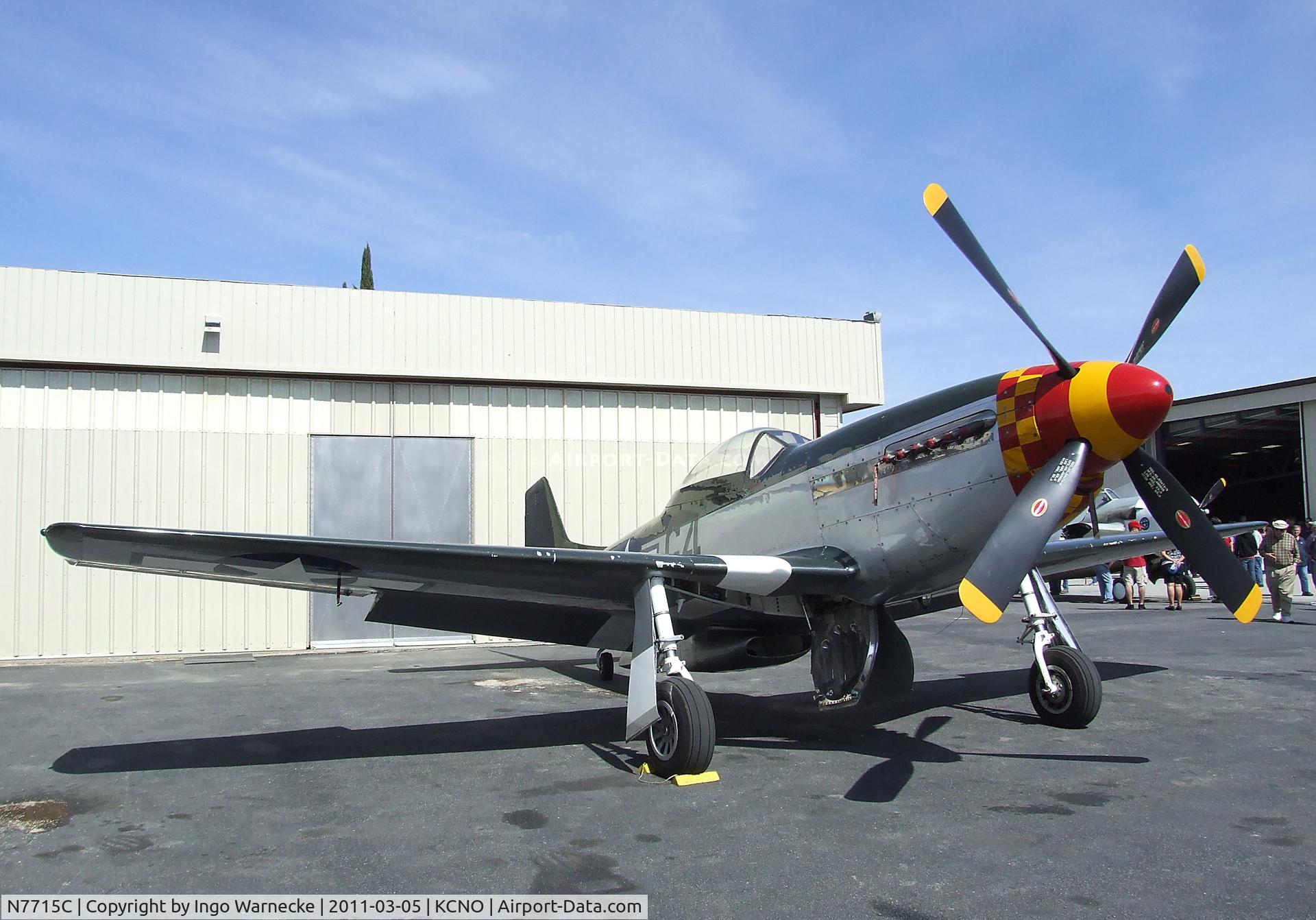 N7715C, 1944 North American P-51D C/N 44-84961A (124-44817), North American P-51D Mustang at the Planes of Fame Air Museum, Chino CA