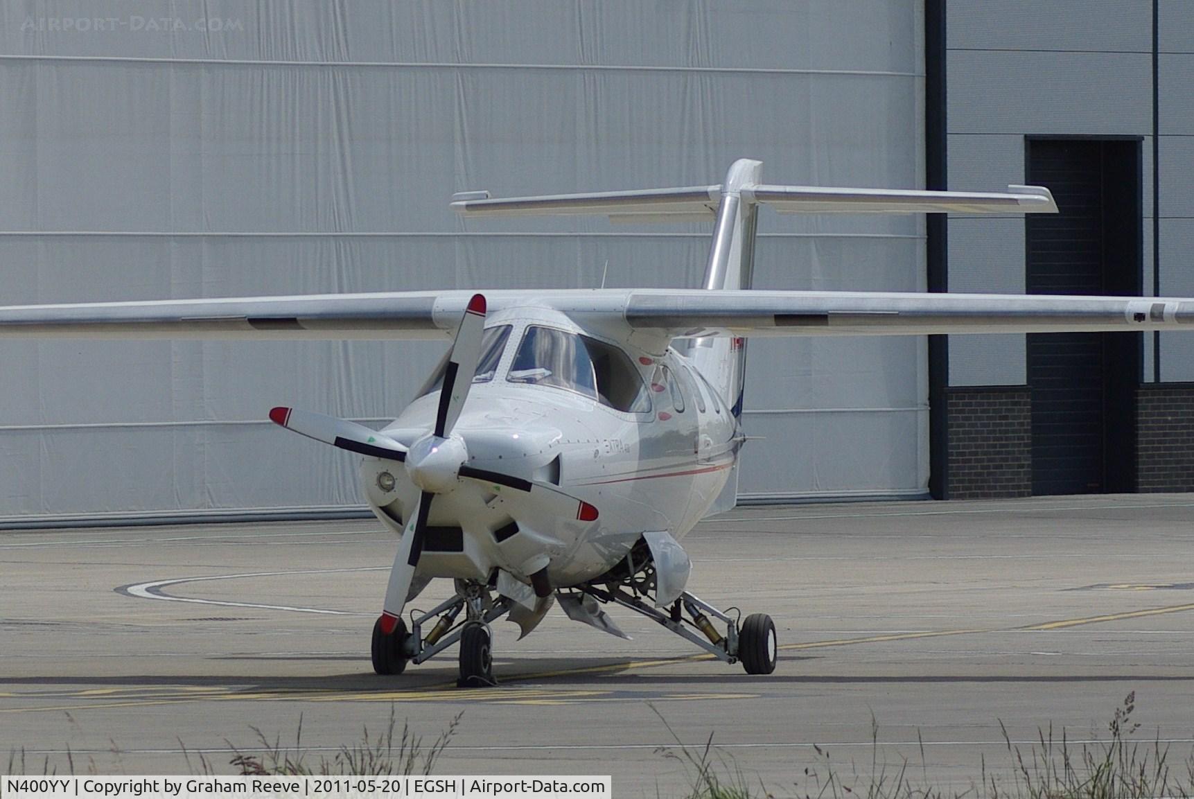 N400YY, 2001 Extra EA-400 C/N 019, Parked at Norwich.