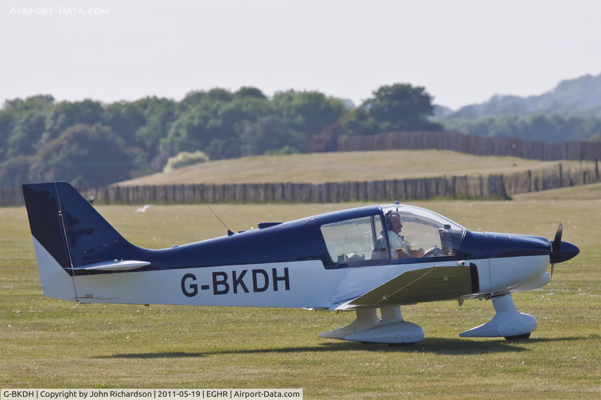 G-BKDH, 1982 Robin DR-400-120 Petit Prince C/N 1582, Lined up for departure