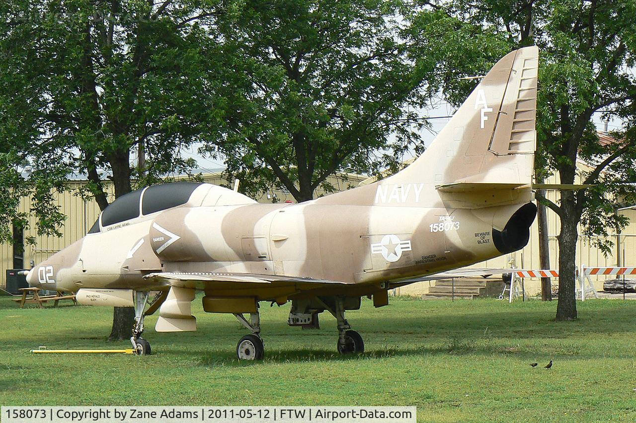 158073, Douglas TA-4J Skyhawk C/N 14110, On display at the Veterans Memorial Air Park at Meacham Field - Fort Worth, TX