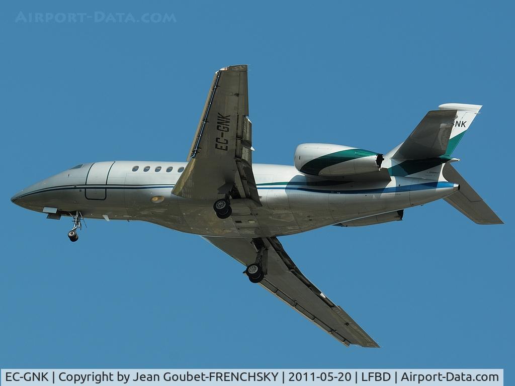 EC-GNK, Dassault Falcon 2000 C/N 037, GESTAIR landing 23