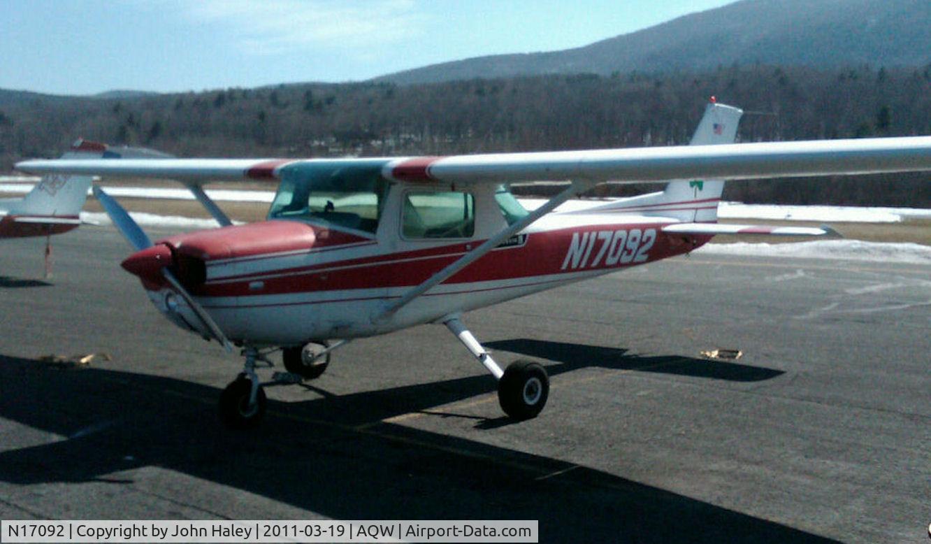 N17092, 1972 Cessna 150L C/N 15073621, On ramp at KAQW