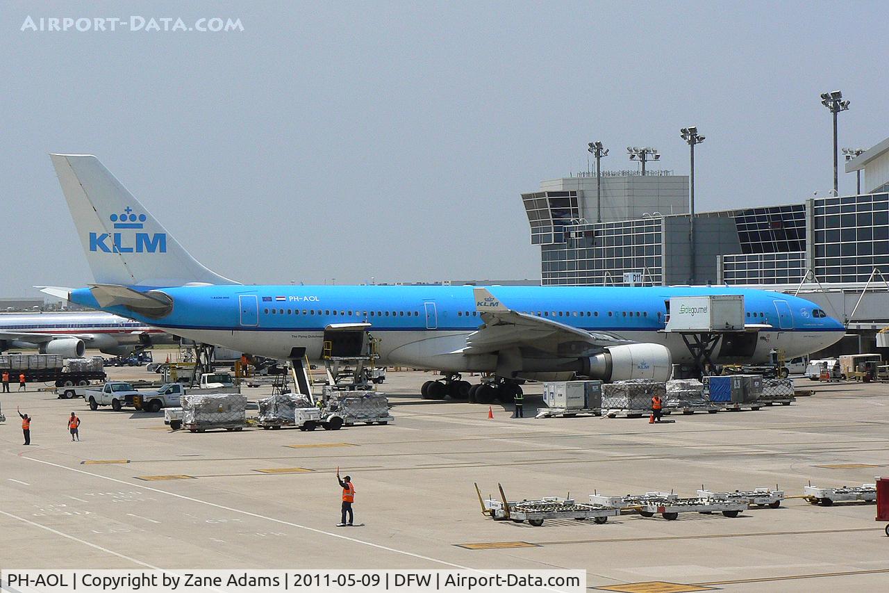 PH-AOL, 2008 Airbus A330-203 C/N 900, KLM Airbus A330 at the gate - DFW Airport, TX