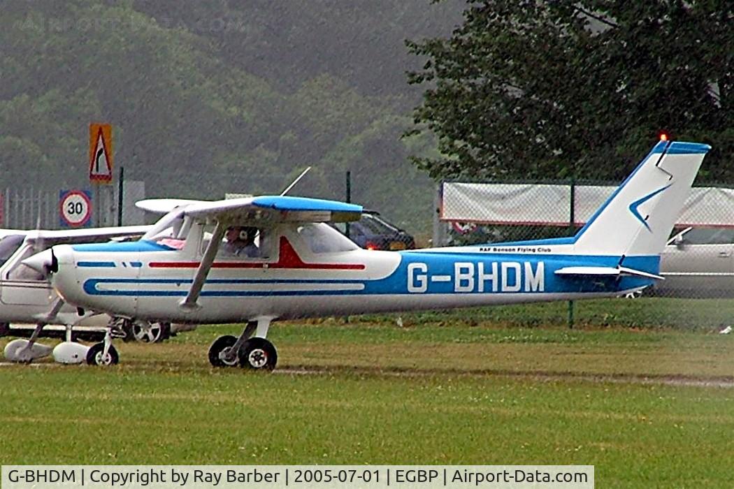 G-BHDM, 1979 Reims F152 C/N 1684, R/Cessna F.152 [1684] Kemble~G 01/07/2005.Taken in rain.