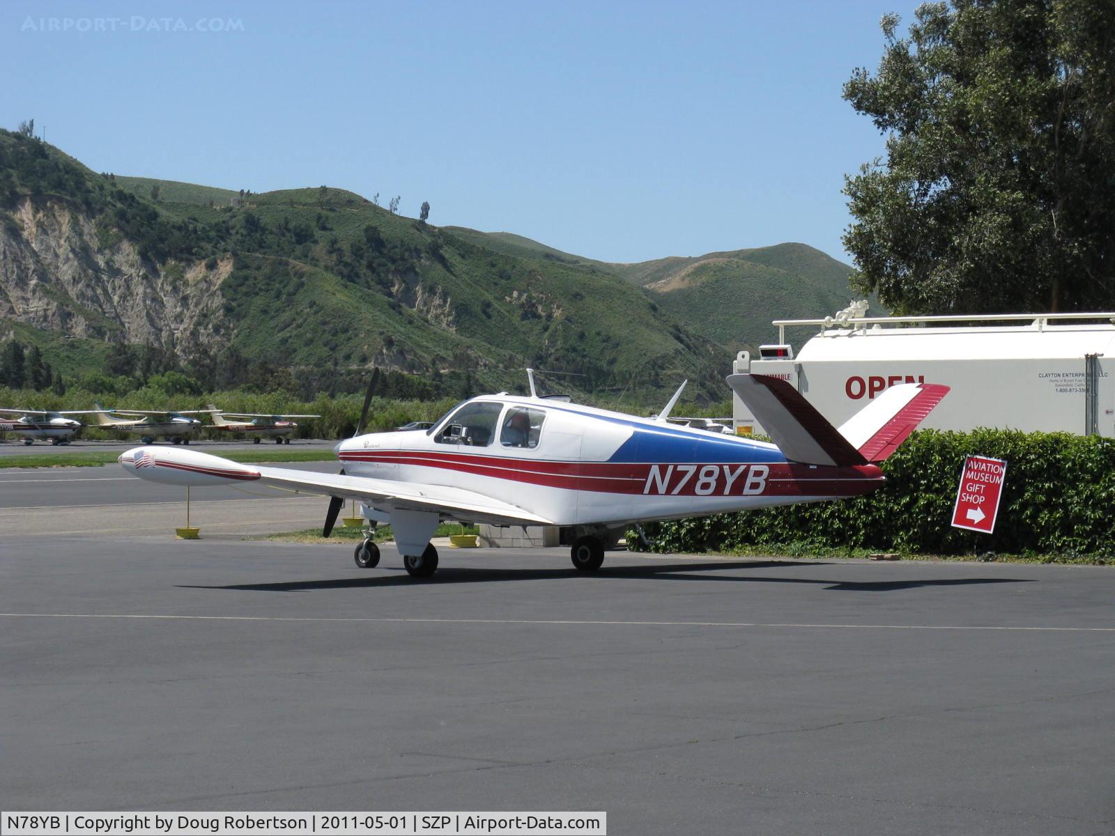 N78YB, 1950 Beech B35 Bonanza C/N D-2493, 1950 Beech B35 BONANZA, Continental E-225-8 196 Hp @2,450 rpm for 1 minute, 185 Hp continuous. Tip tanks, refueling