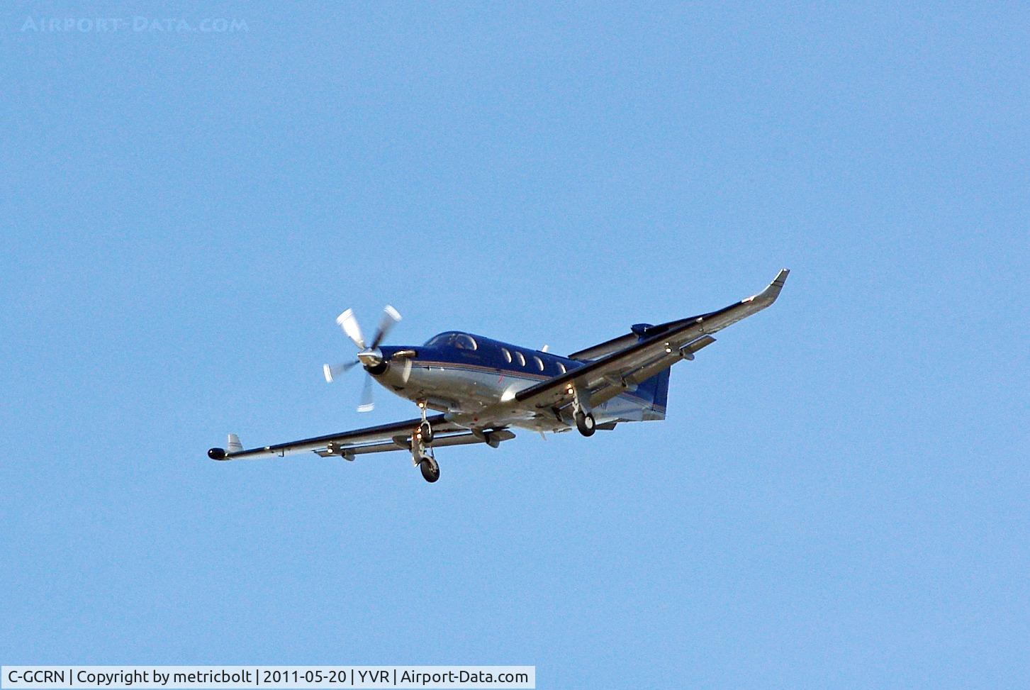 C-GCRN, 2005 Pilatus PC-12/45 C/N 675, Landing at YVR
