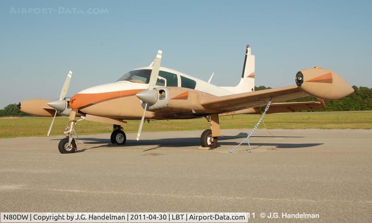 N80DW, 1958 Cessna 310C C/N 35782, At Lumberton NC. A sad sight.