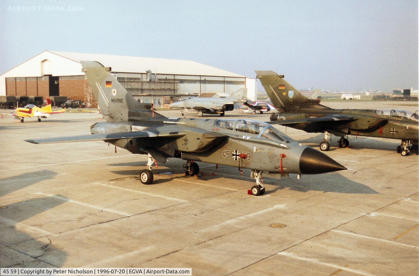 45 59, Panavia Tornado IDS C/N 653/GS207/4259, Tornado IDS of German Kreigsmarine MFG-2 on the flight-line at the 1996 Royal Intnl Air Tattoo at RAF Fairford.