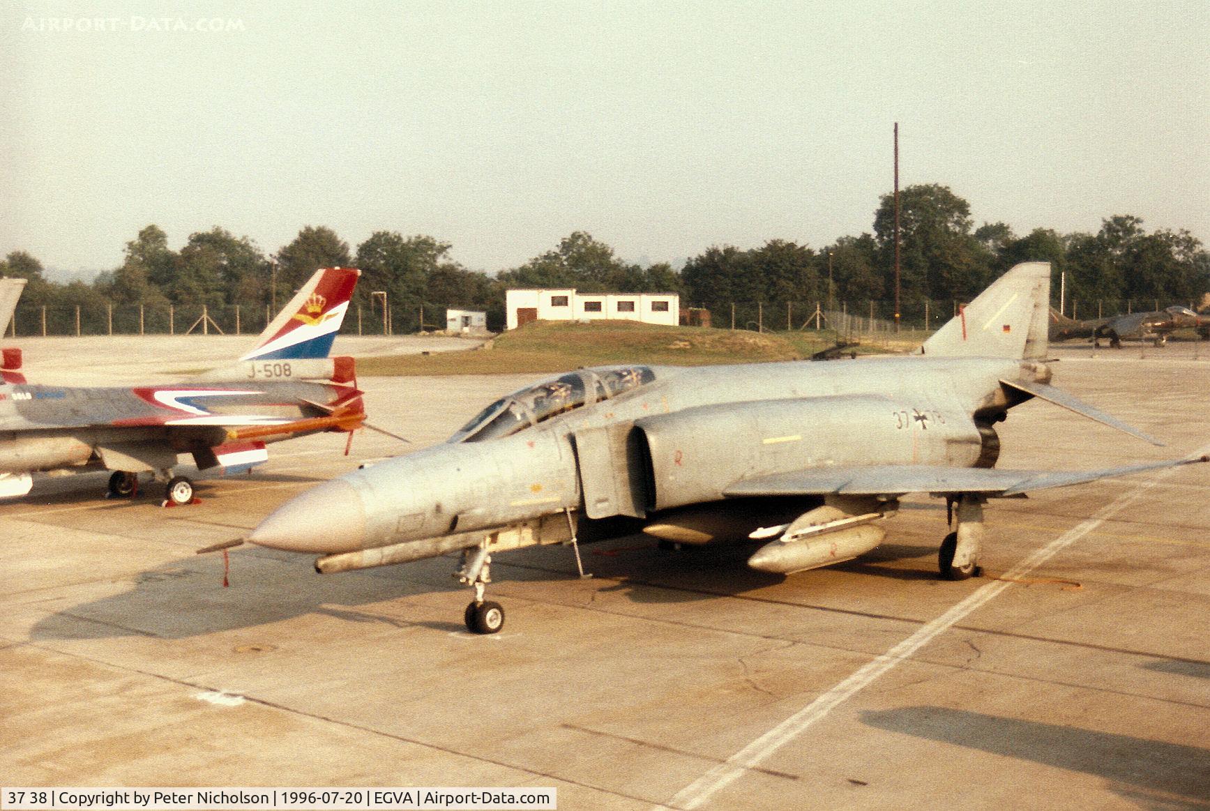 37 38, 1972 McDonnell Douglas F-4F Phantom II C/N 4441, F-4F Phantom of JG-71 of the German Air Force based at Wittmund on the flight-line at the 1996 Royal Intnl Air Tattoo at RAF Fairford.