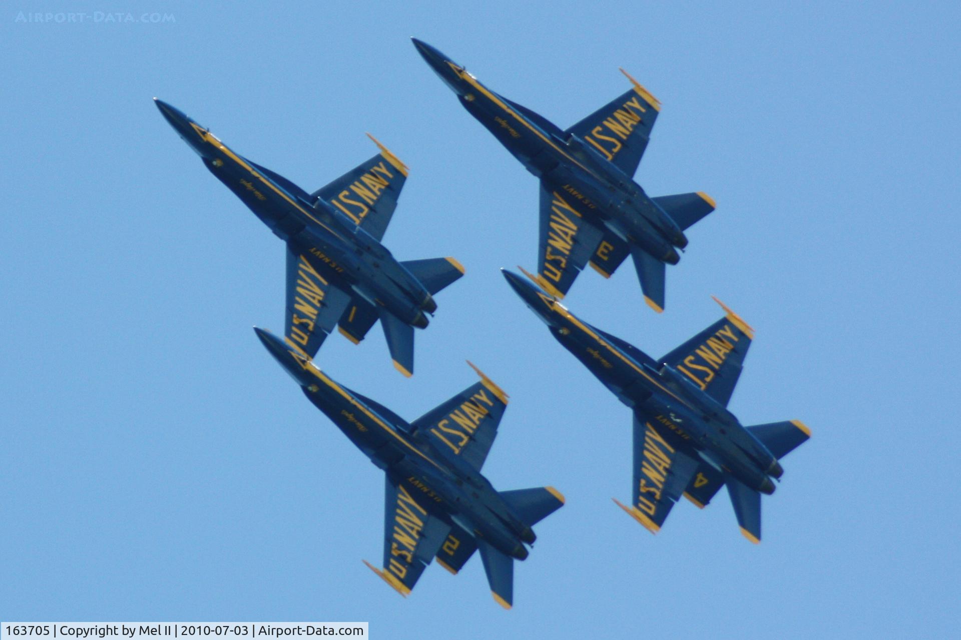163705, 1988 McDonnell Douglas F/A-18C Hornet C/N 0767/C067, 2010 National Cherry Festival Air Show