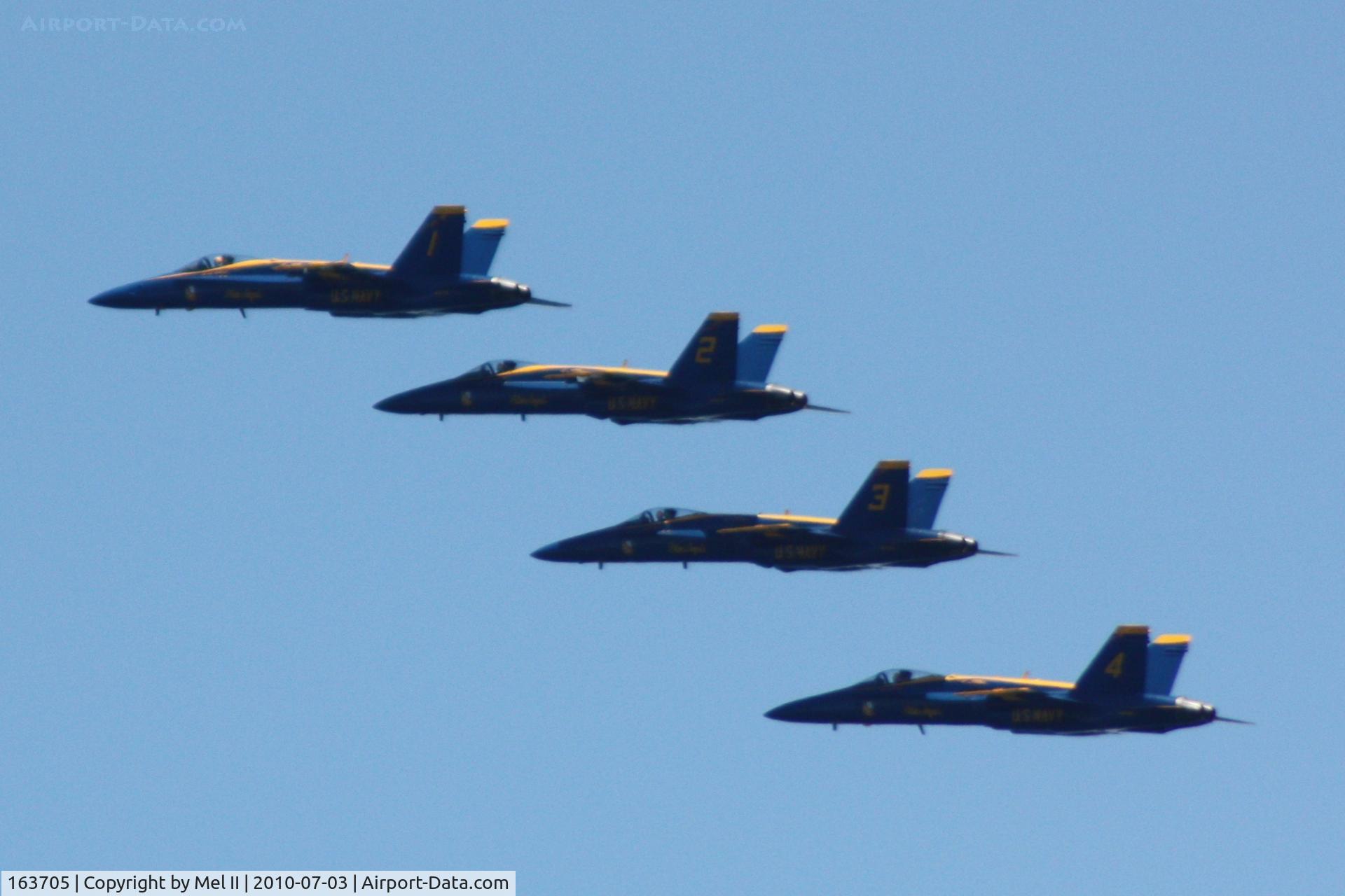 163705, 1988 McDonnell Douglas F/A-18C Hornet C/N 0767/C067, 2010 National Cherry Festival Air Show