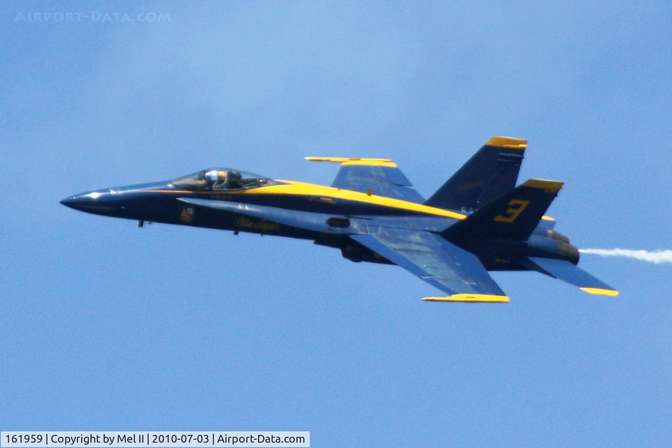161959, McDonnell Douglas F/A-18A Hornet C/N 0170/A133, Blue Angel #3 - 2010 National Cherry Festival Air Show