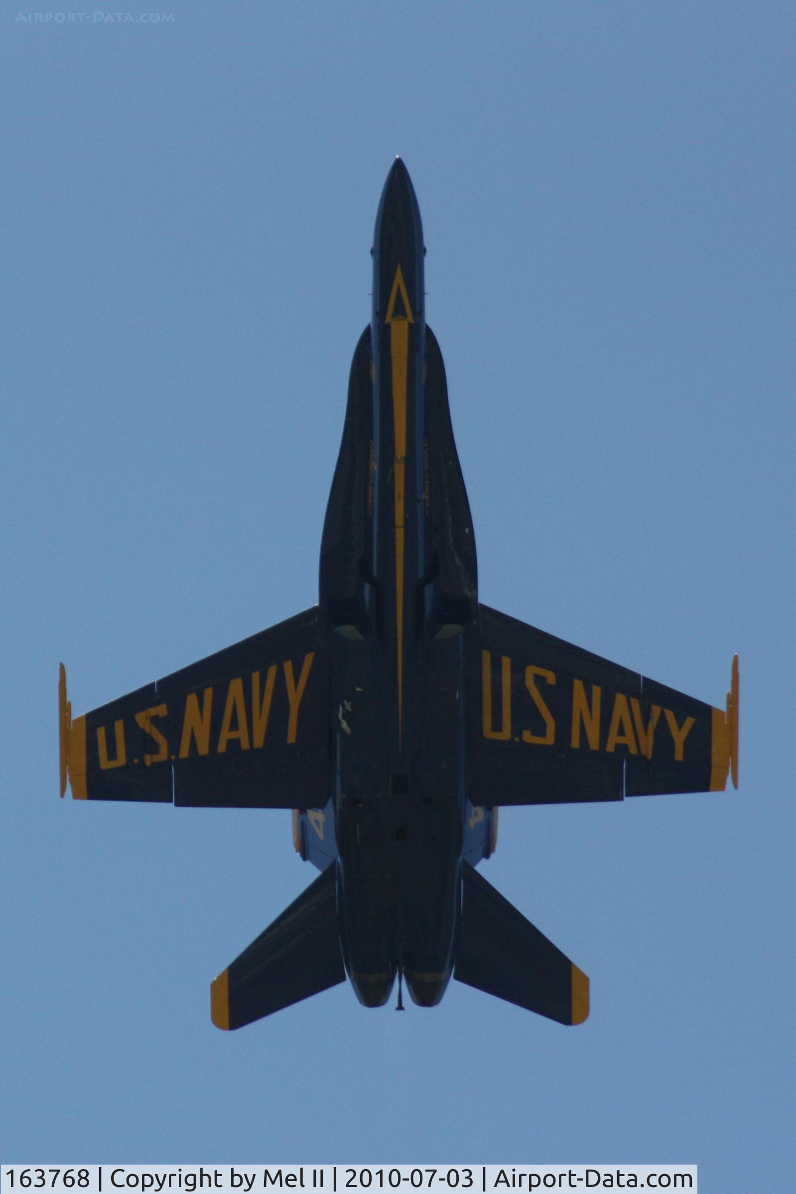163768, 1989 McDonnell Douglas F/A-18C Hornet C/N 0848/C125, Blue Angel #4 - 2010 National Cherry Festival Air Show