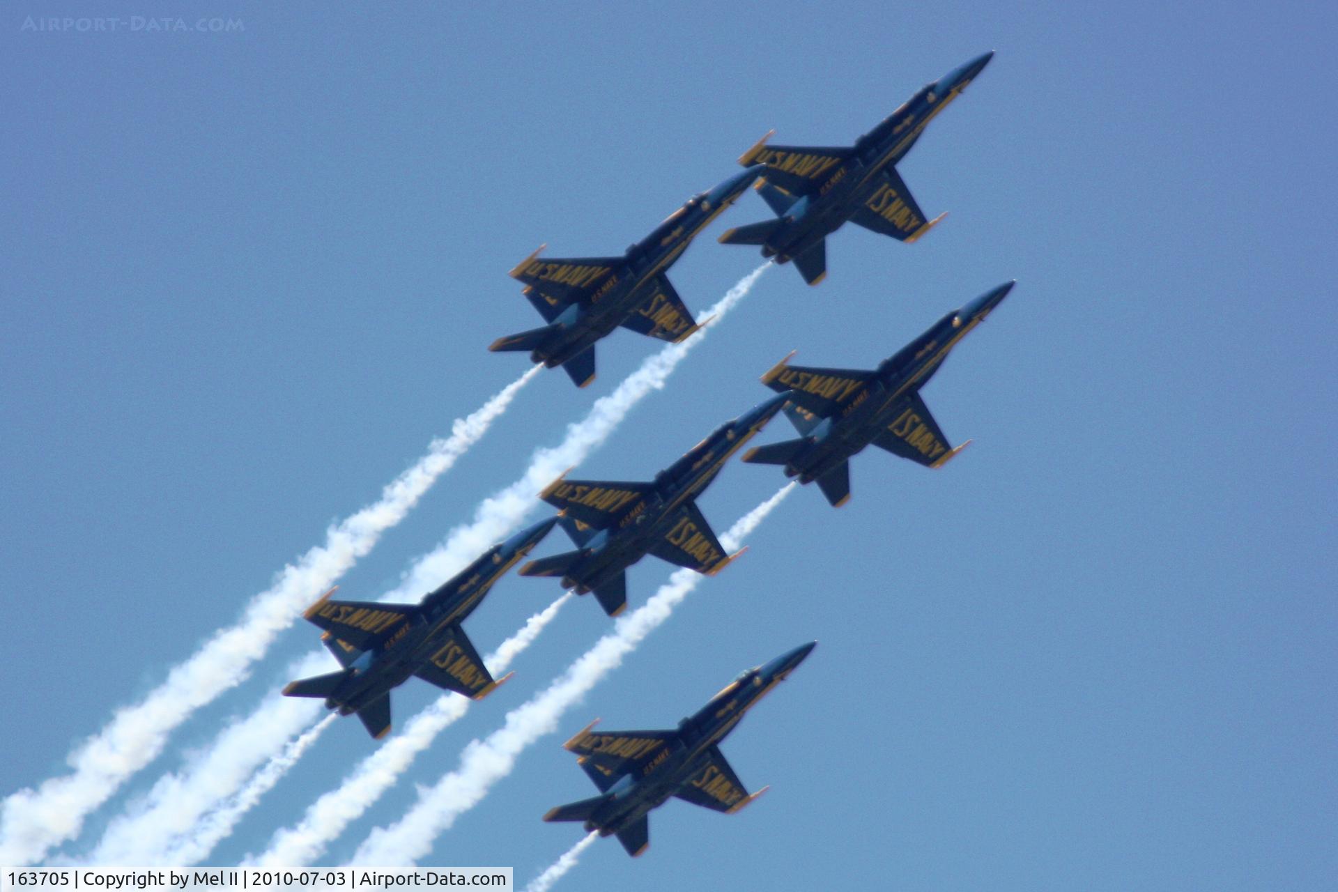163705, 1988 McDonnell Douglas F/A-18C Hornet C/N 0767/C067, Blue Angels - 2010 National Cherry Festival Air Show