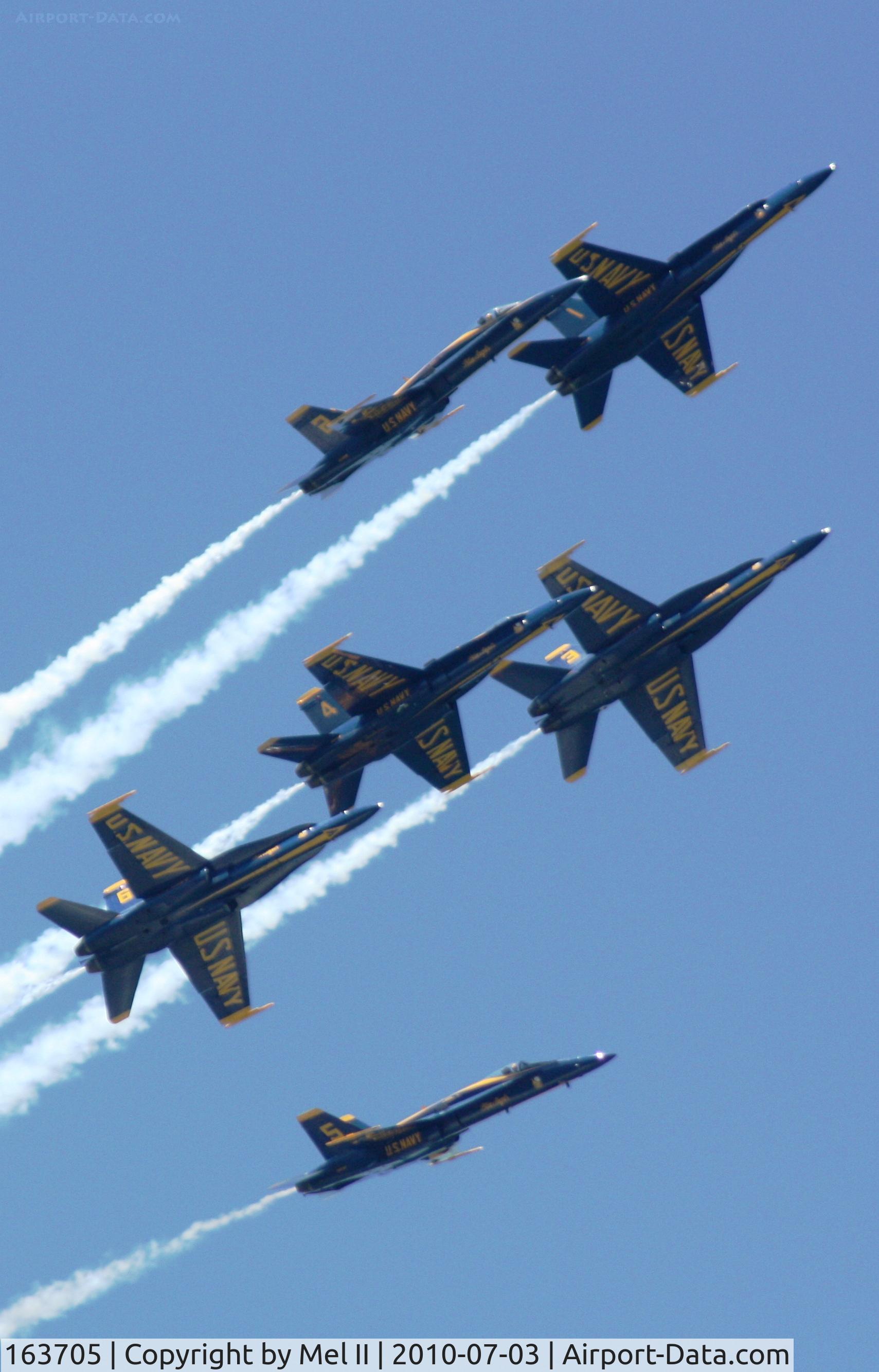163705, 1988 McDonnell Douglas F/A-18C Hornet C/N 0767/C067, Blue Angels - 2010 National Cherry Festival Air Show
