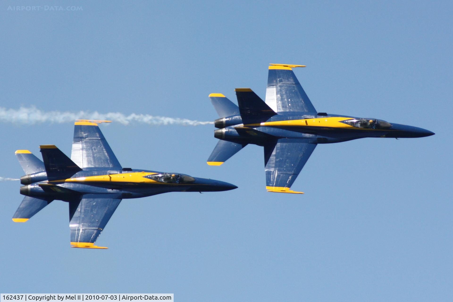 162437, McDonnell Douglas F/A-18A Hornet C/N 0281, Blue Angels #5 and #6 - 2010 National Cherry Festival Air Show