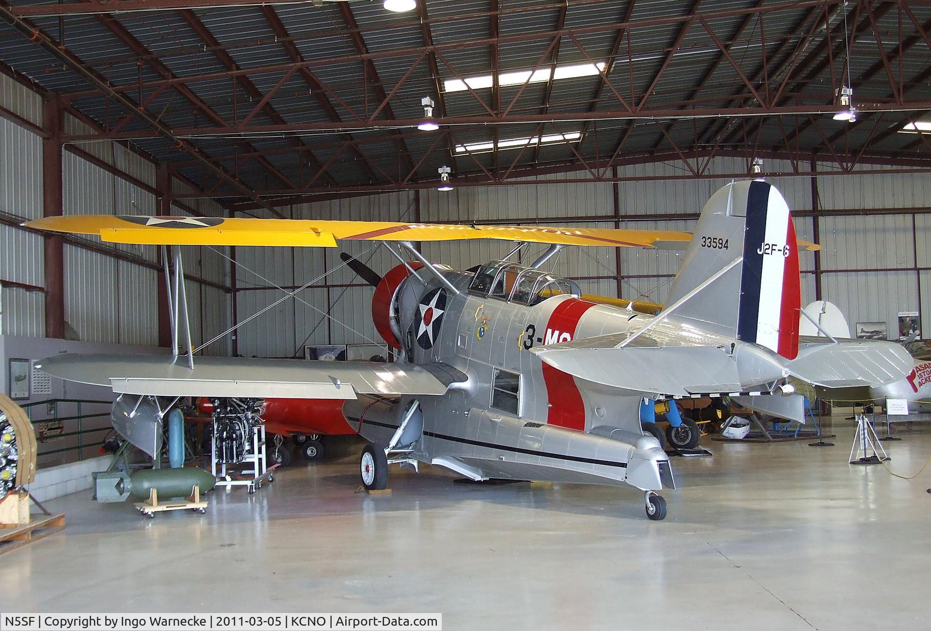 N5SF, 1939 Grumman J2F-6 Duck C/N Not found 33594/N1273N/N5SF, Grumman J2F-6 Duck at the Planes of Fame Air Museum, Chino CA